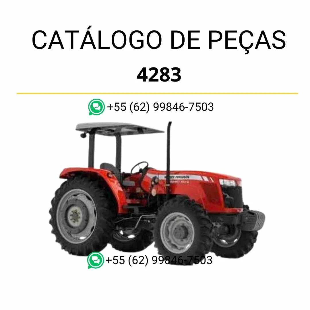 Catálogo de peças em PDF do trator Massey Ferguson 4283 com diagramas detalhados e identificação completa de componentes