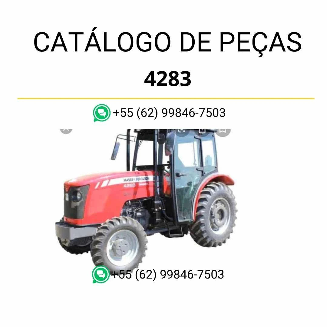 Catálogo de peças em PDF do trator compacto Massey Ferguson 4283 com diagramas ilustrados e identificação de componentes originais