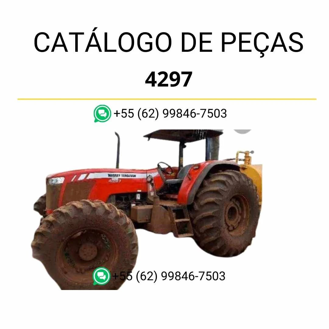 Catálogo de peças em PDF do trator Massey Ferguson 4297 com identificação de componentes e diagramas técnicos completos