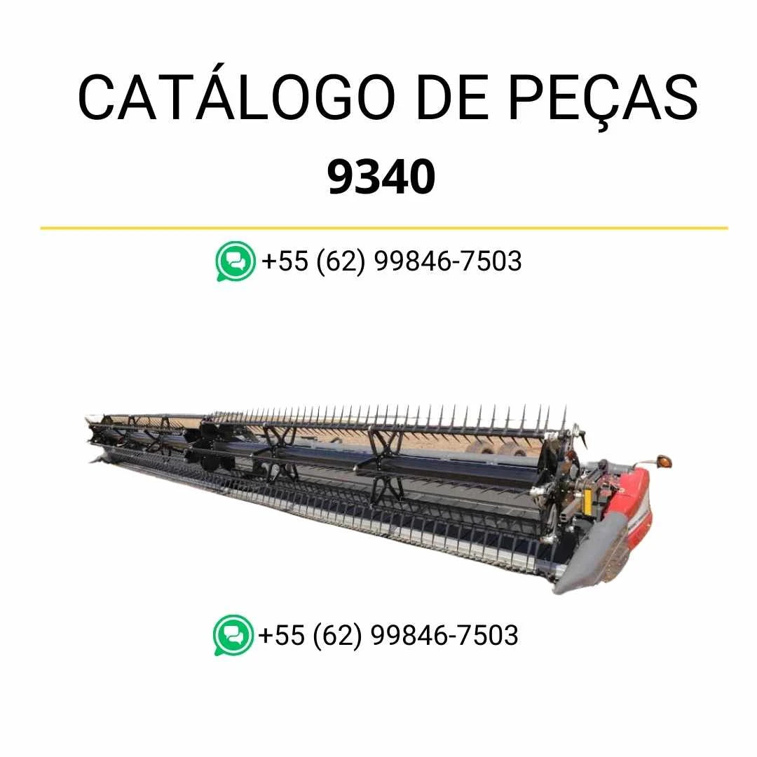 Catálogo de peças Massey Ferguson 9340 Plataforma Dynaflex em PDF, com diagramas técnicos e identificação completa dos componentes originais.