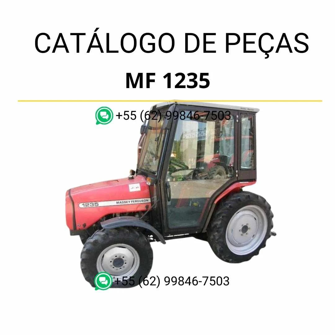 Catálogo de peças Massey Ferguson MF 1235 compacto em PDF, com ilustrações e identificação completa dos componentes do trator
