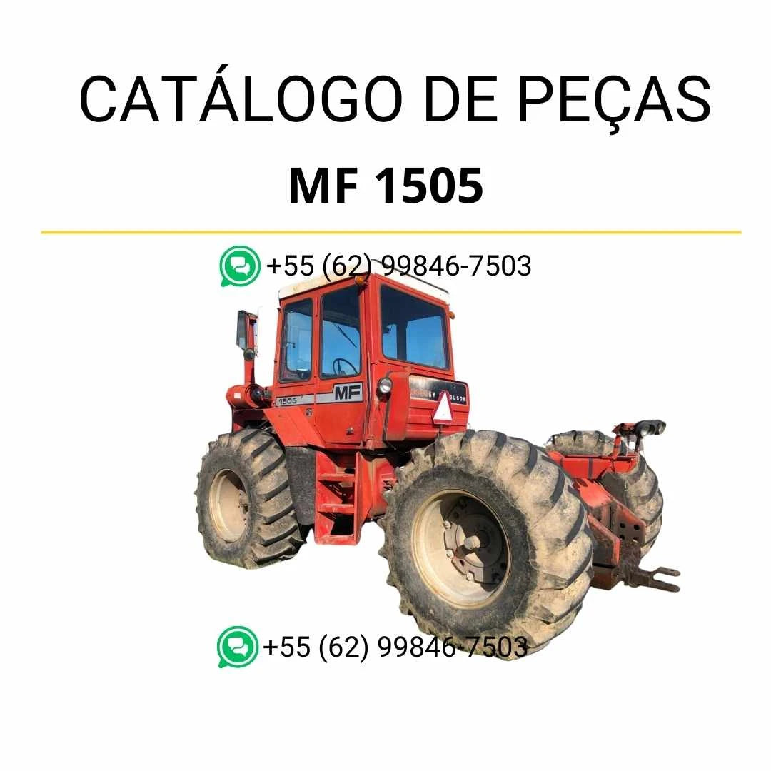 Catálogo de peças Massey Ferguson MF 1505/1805 para trator em PDF, com diagramas técnicos detalhados e identificação completa dos componentes originais.