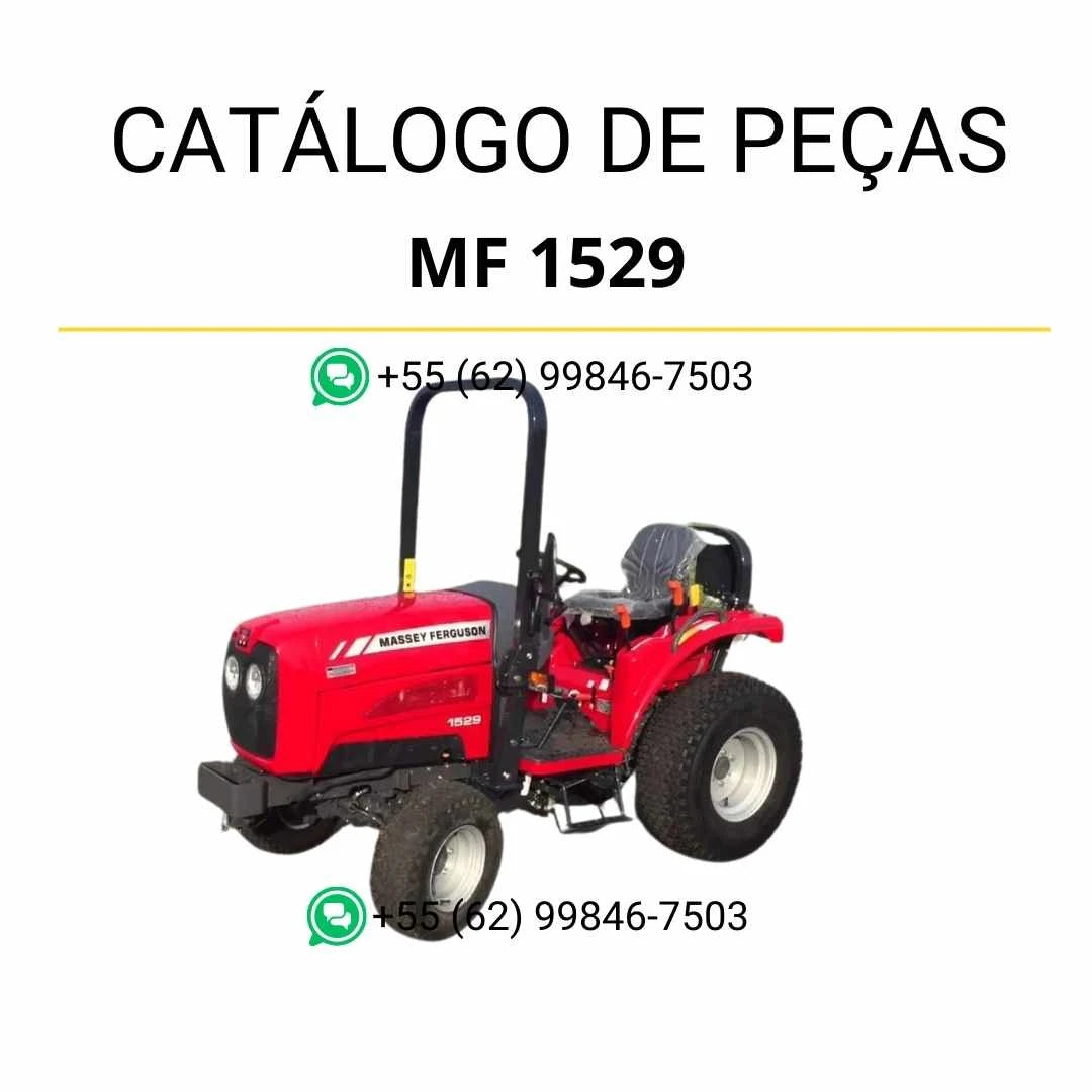 Catálogo de peças Massey Ferguson MF 1529 compacto em PDF, trazendo lista de componentes e ilustrações técnicas para manutenção