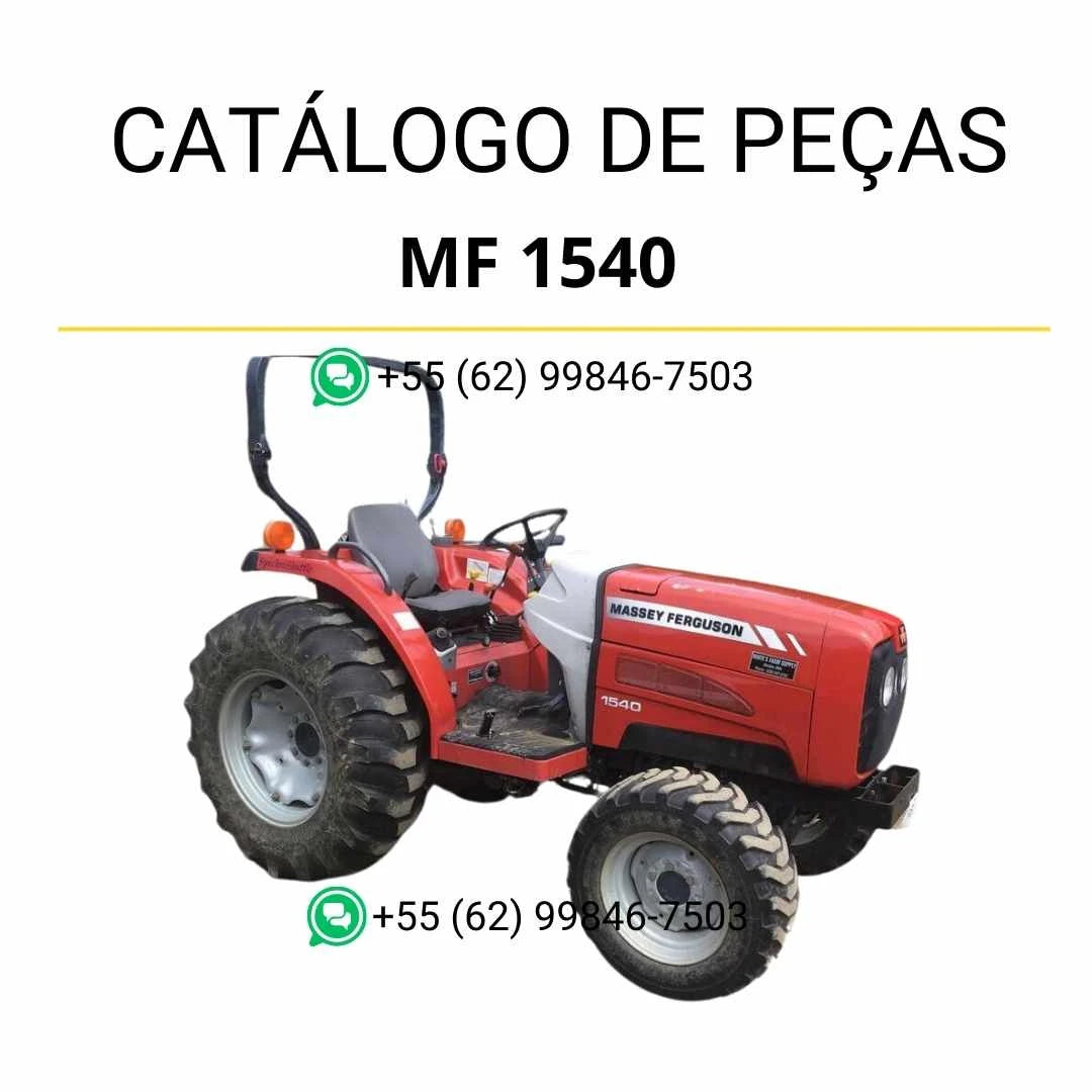 Catálogo de peças Massey Ferguson MF 1540 compacto em PDF, trazendo diagramas e identificação detalhada de componentes originais