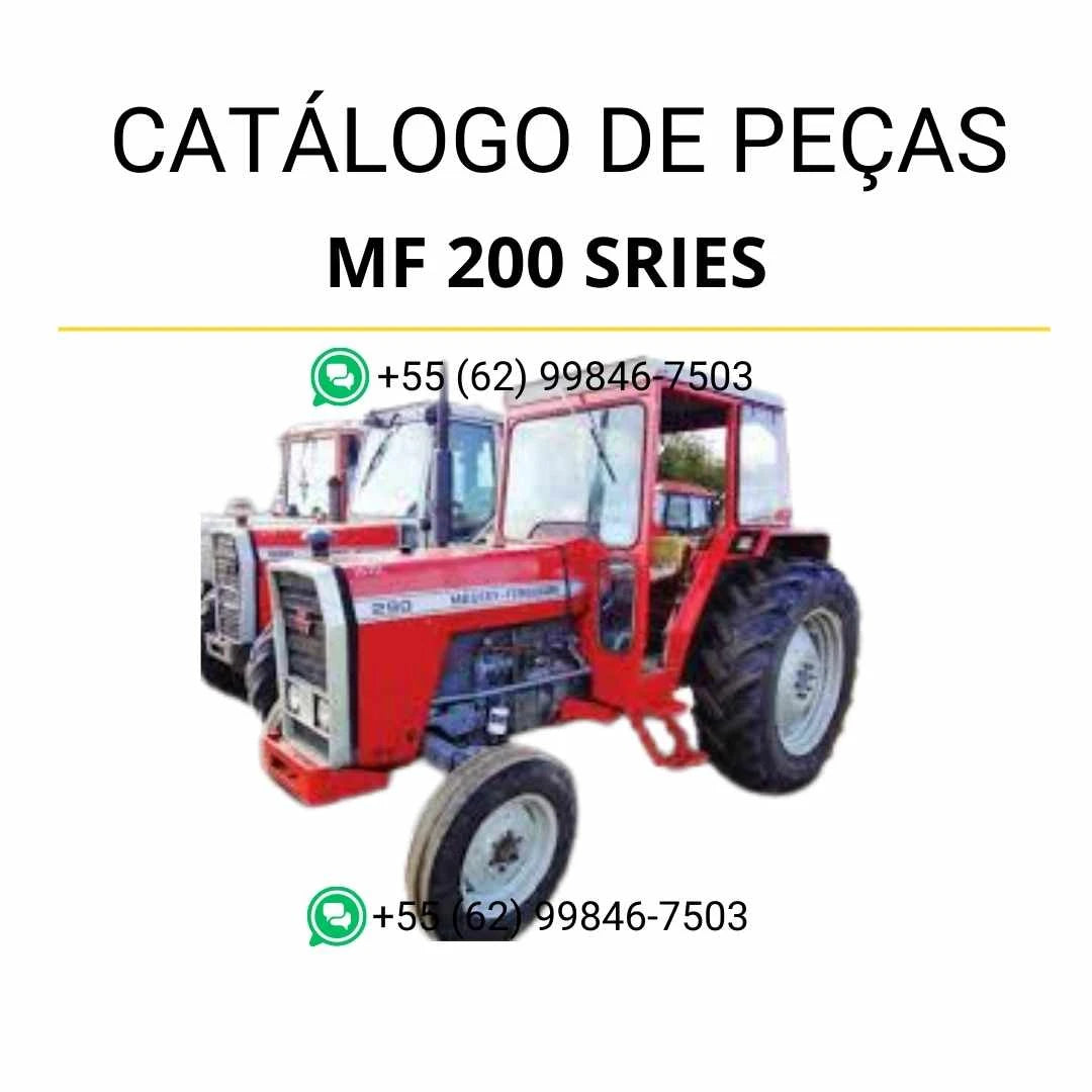 Catálogo de peças Massey Ferguson MF 200 Series Cab Sankey LPQ em PDF, com ilustrações técnicas e identificação completa dos componentes.