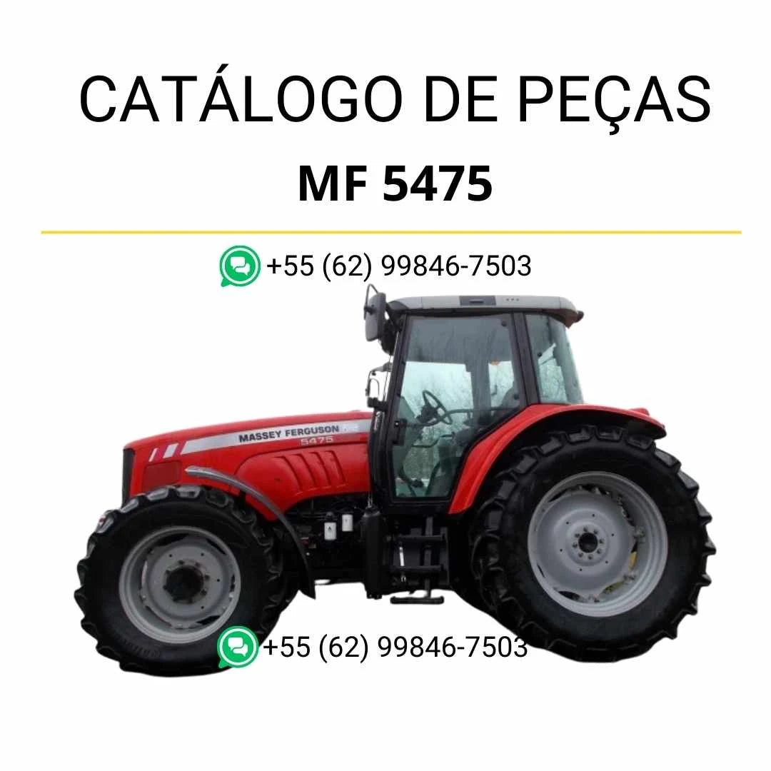 Catálogo de peças Massey Ferguson MF 5475 com motor Perkins Tier 3 em PDF, trazendo ilustrações técnicas e identificação completa dos componentes originais.