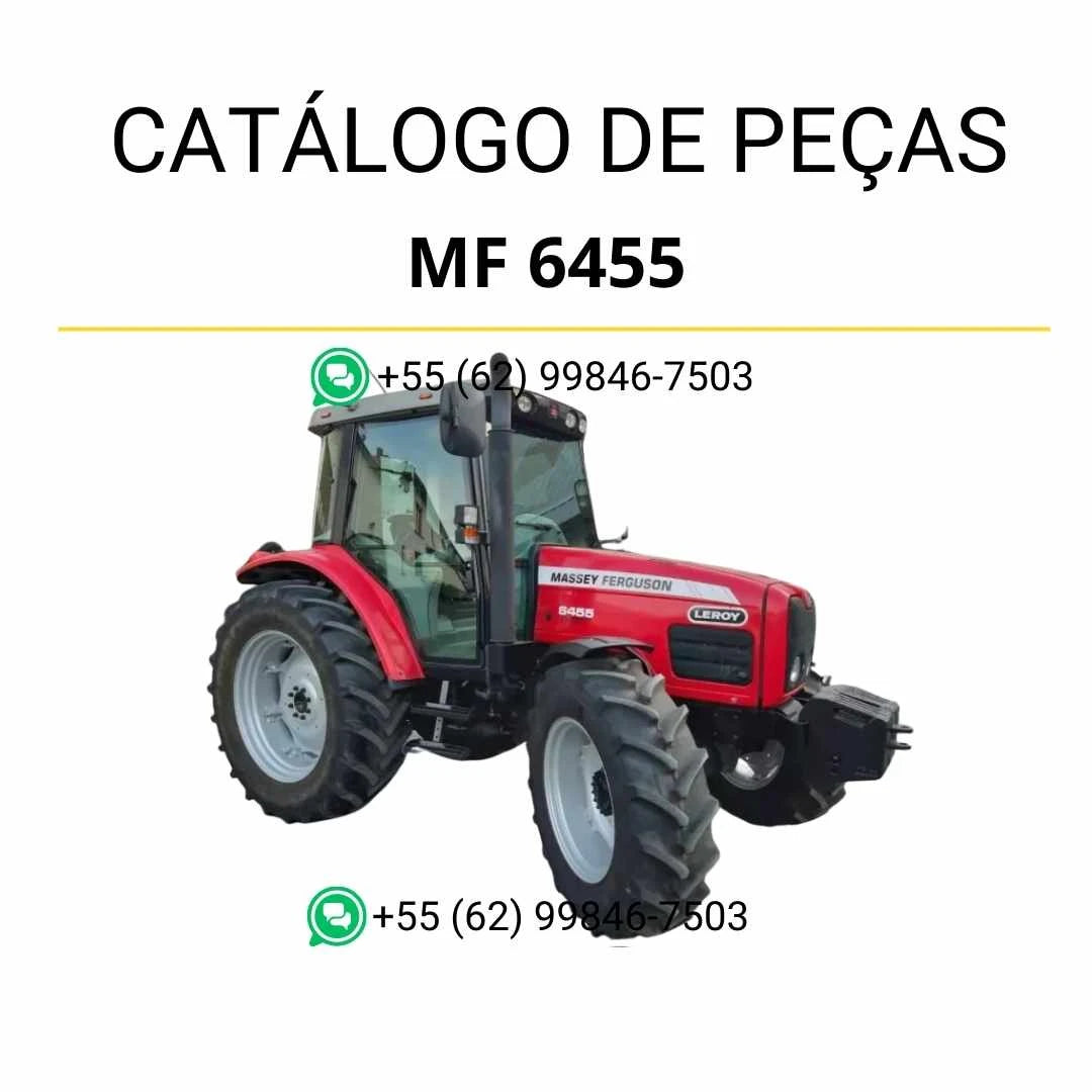 Catálogo de peças Massey Ferguson MF 6455 Tier 3 em PDF, com ilustrações técnicas e identificação completa dos componentes do trator