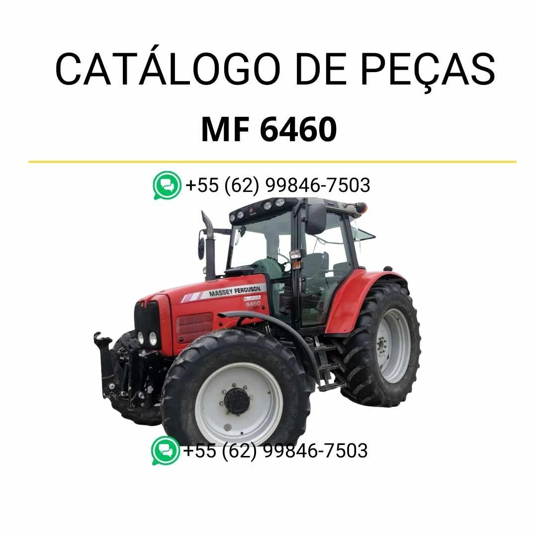 Catálogo de peças Massey Ferguson MF 6460 Tier 3 em PDF, com diagramas e identificação completa dos componentes do trator