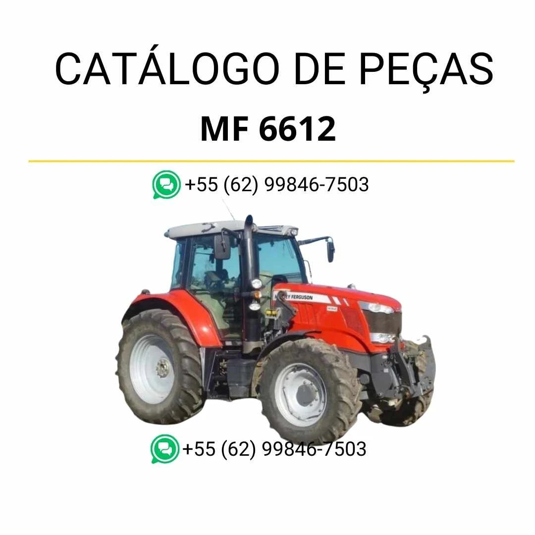 Catálogo de peças Massey Ferguson MF 6612 Dyna 4 em PDF com ilustrações técnicas e identificação de componentes do trator