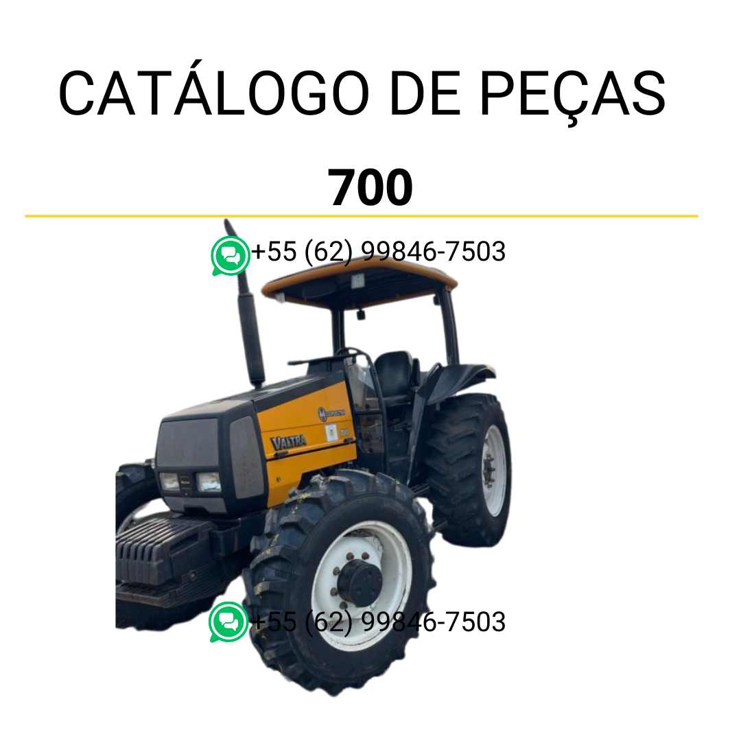 Catálogo de peças Valtra 700 em PDF — inclui diagramas técnicos detalhados, lista completa de componentes originais e instruções para manutenção do trator agrícola.