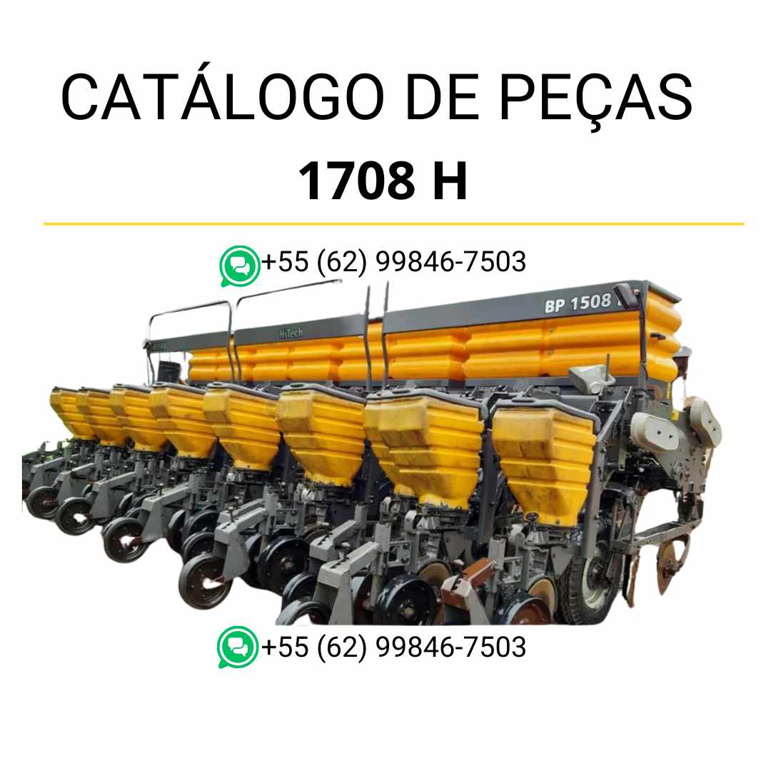 Catálogo de peças Valtra BP1508 e BP1708H/CF Hitech em PDF — guia técnico ilustrado com diagramas completos e lista de componentes originais da plantadora agrícola.