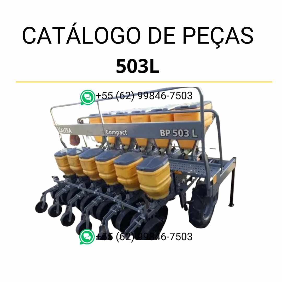 Catálogo de peças Valtra BP302, BP402TO e BP503L em PDF — guia técnico ilustrado com diagramas e lista completa de componentes originais da plantadora Compacto.