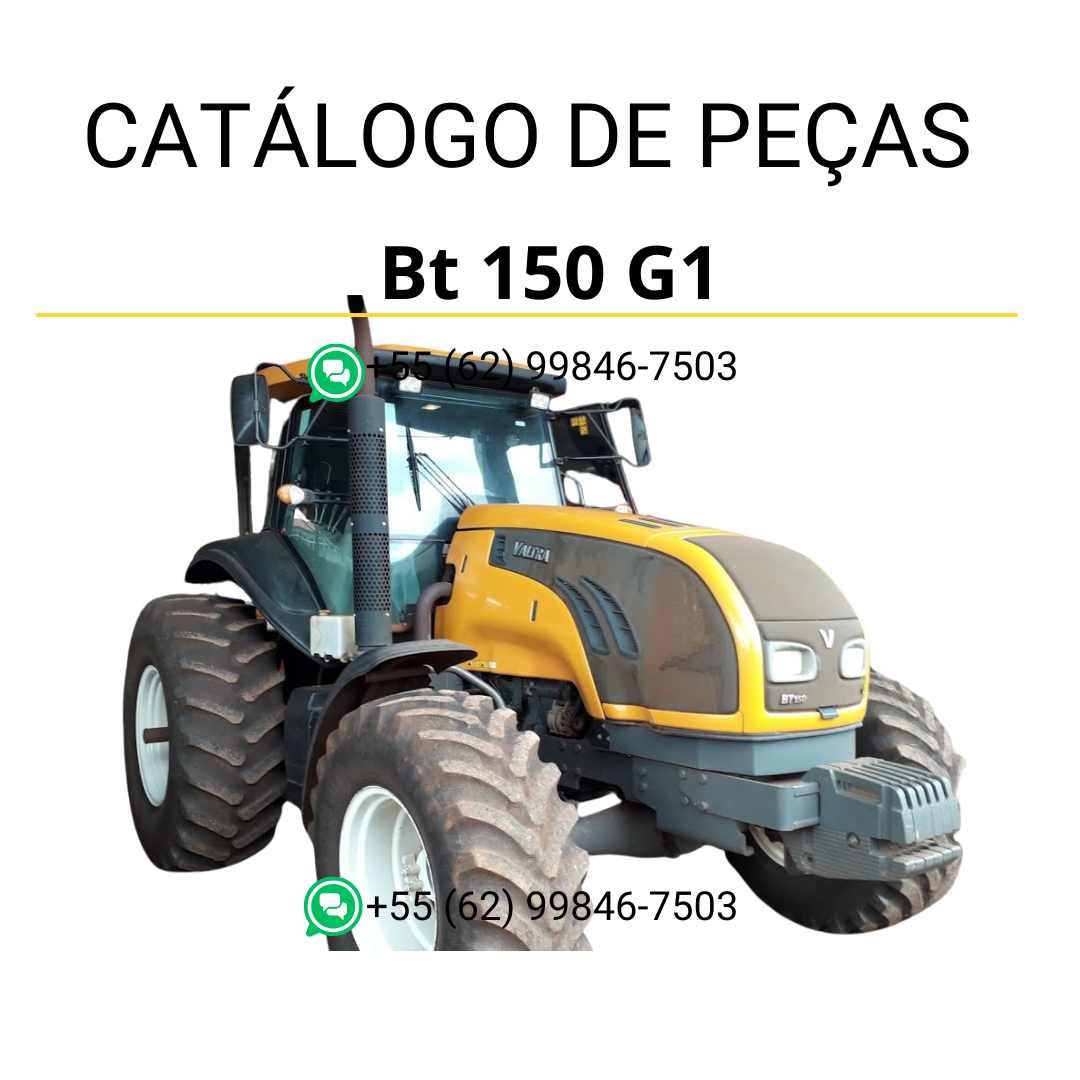 Catálogo de peças Valtra BT150 G1 em PDF — inclui diagramas detalhados, lista de componentes originais e referências completas para manutenção do trator agrícola.