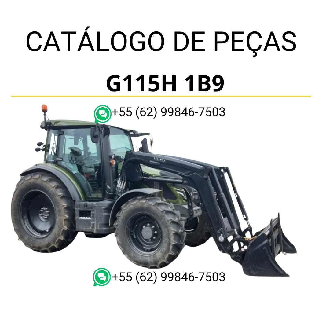 Catálogo de peças Valtra G115H (G5 Series) em PDF — inclui diagramas detalhados, códigos originais e ilustrações técnicas completas para manutenção e reparo do trator agrícola.