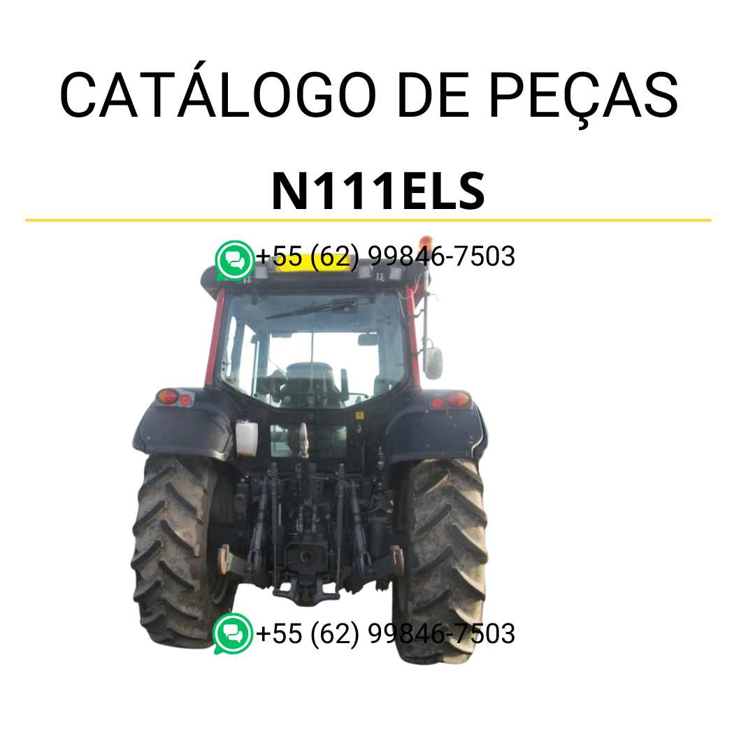 Catálogo de peças Valtra N111ELS (N Series) em PDF — reúne ilustrações técnicas detalhadas, diagramas de montagem e códigos de componentes originais para manutenção e reparos completos do trator.