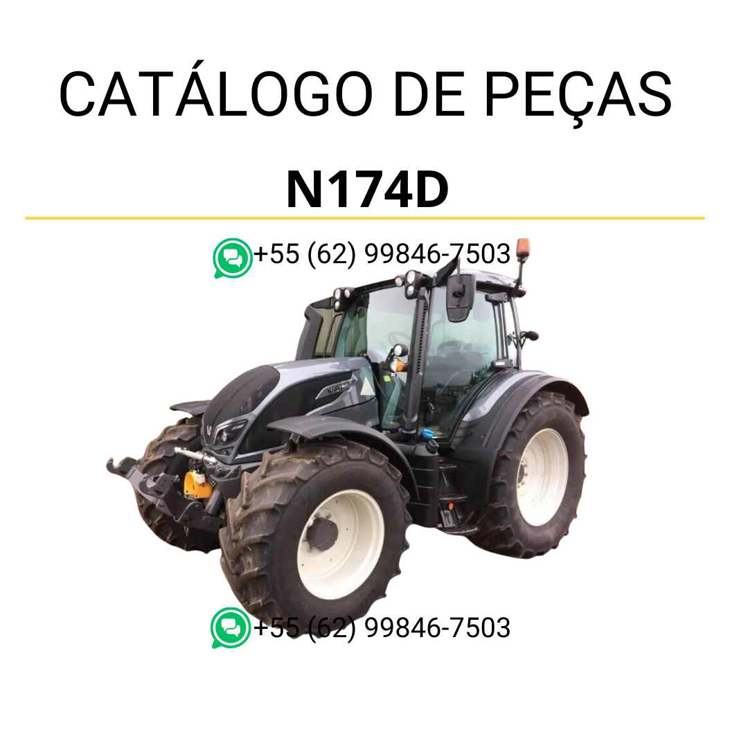 Catálogo de peças Valtra N174D N4 Series em PDF, com ilustrações técnicas precisas e lista completa dos componentes originais do trator.