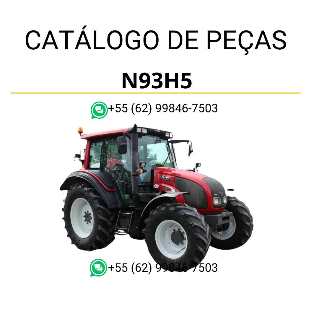 Catálogo de peças Valtra N93H5 da série N3 em PDF, com ilustrações detalhadas e lista completa dos componentes originais do trator.