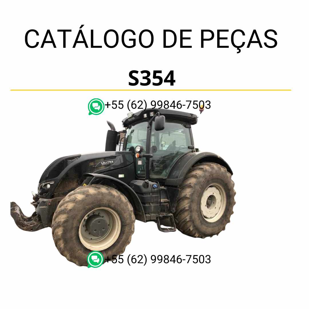 Catálogo de peças Valtra S354 em PDF, com ilustrações técnicas detalhadas e lista completa de componentes originais do trator.