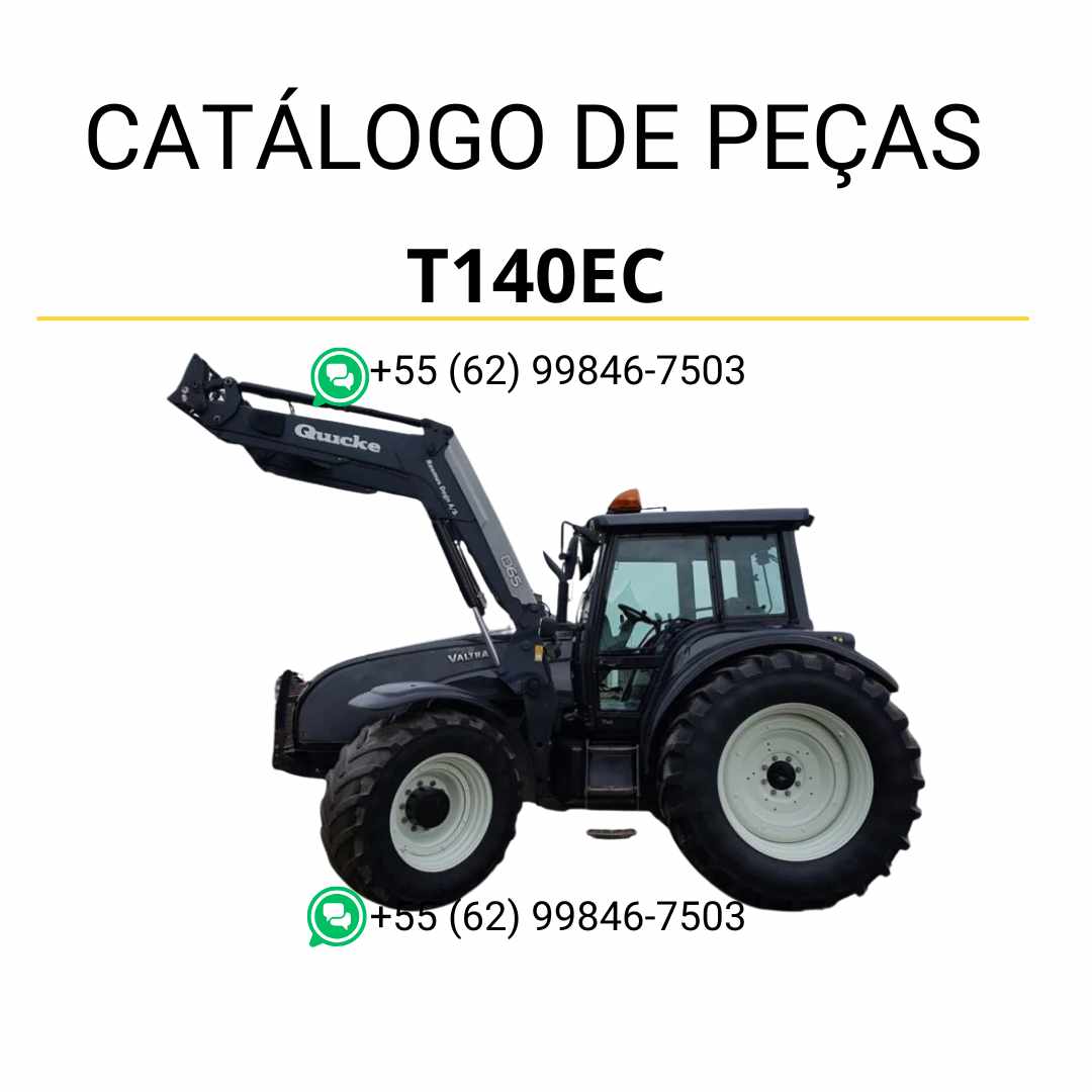 Catálogo de peças Valtra T140EC séries TC e TCH em PDF com ilustrações técnicas precisas e lista completa dos componentes originais do trator.
