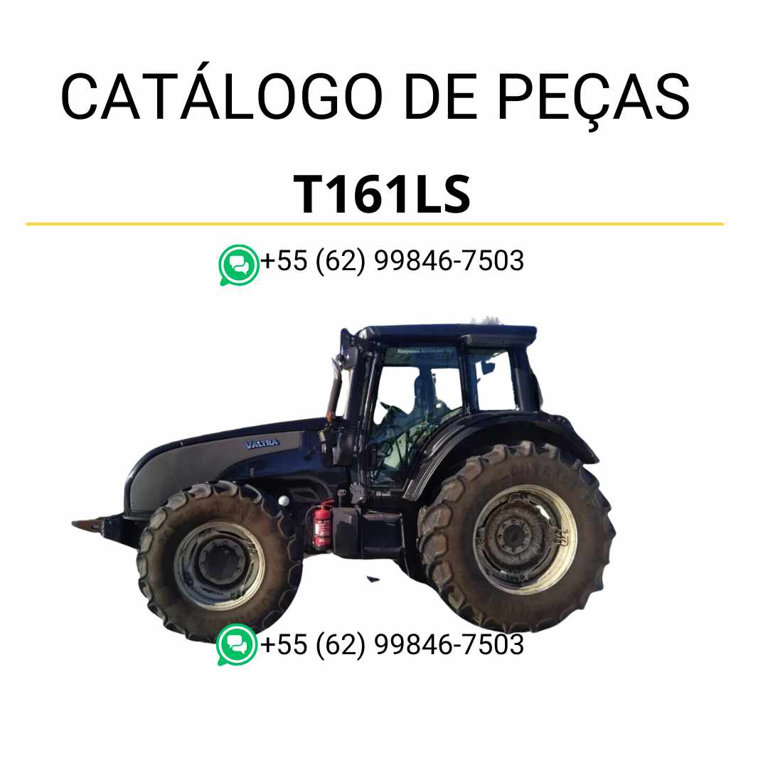 Catálogo de peças Valtra T161LS T1 Series em PDF com diagramas detalhados e lista completa de componentes genuínos do trator.
