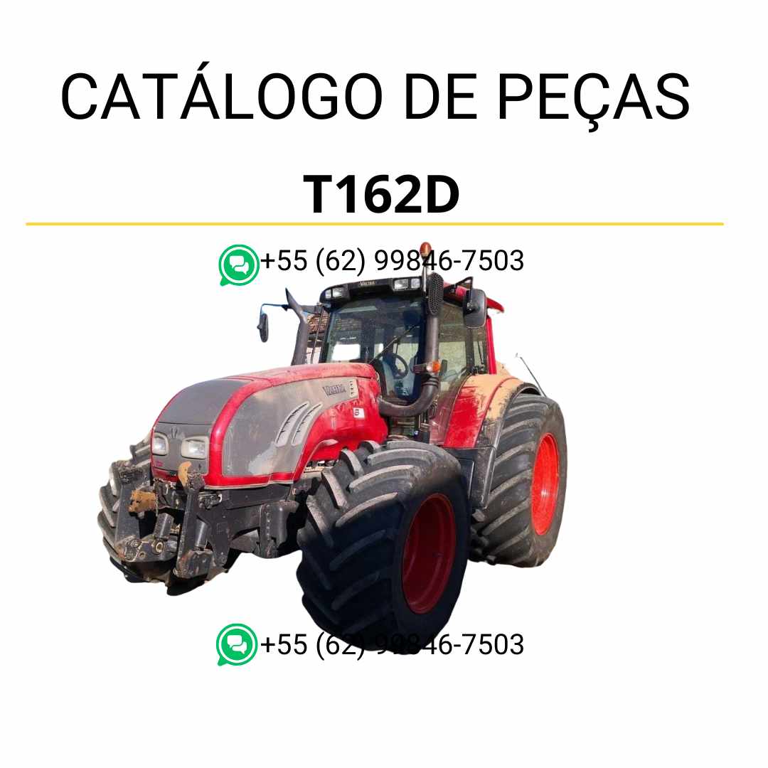 Catálogo de peças Valtra T162D T2 Series em PDF com ilustrações técnicas detalhadas e lista completa de componentes originais do trator.