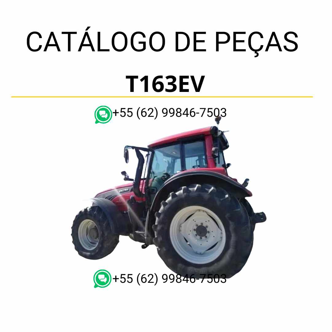 Catálogo de peças Valtra T163EV T3 Series em PDF com diagramas detalhados e relação completa de componentes genuínos.