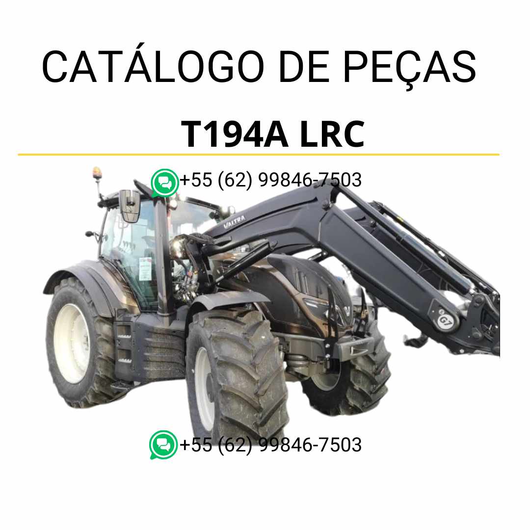 Catálogo de peças Valtra T194A LRC T4 Series Trator em PDF — traz diagramas detalhados, vistas explodidas e lista de componentes originais, ideal para manutenção e identificação de peças agrícolas.