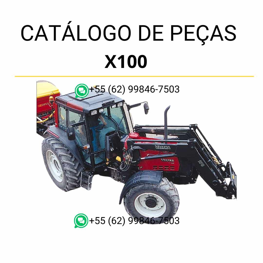 Catálogo de peças Valtra X100 (série X) Trator Fruteiro em PDF — reúne diagramas detalhados, lista completa de componentes originais e ilustrações técnicas para manutenção e reparos agrícolas com alta precisão.