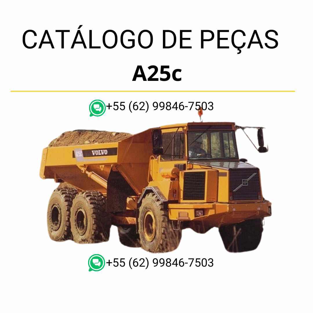 Catálogo de peças em PDF do caminhão articulado Volvo A25C BM – conteúdo em português com diagramas e listas técnicas