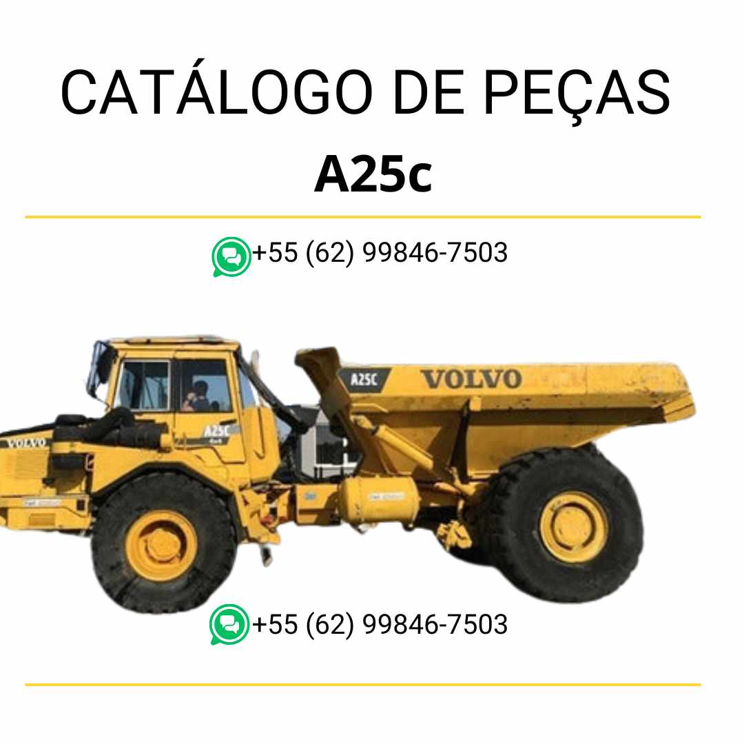 Catálogo de peças em PDF do caminhão articulado Volvo A25C – conteúdo técnico completo em português com diagramas