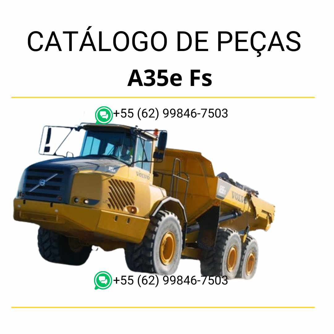Catálogo de peças do caminhão articulado Volvo A35E FS – PDF técnico em português com diagramas e códigos completos de componentes