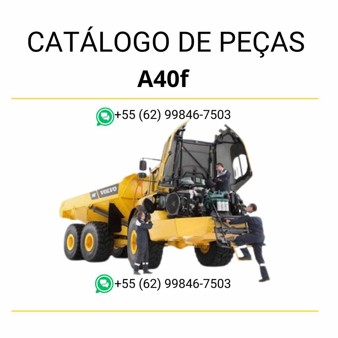 Catálogo de peças Volvo A40F FS SN 11001-99999 em PDF, idioma inglês, com diagramas técnicos e códigos detalhados dos componentes