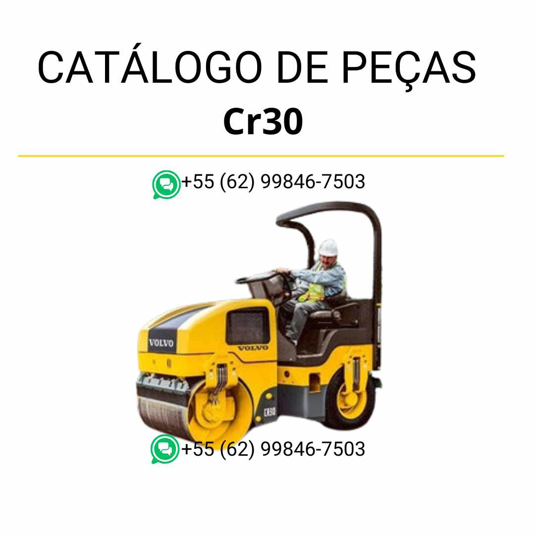 Catálogo de peças Volvo CR30 em português, PDF completo com diagramas técnicos, códigos de peças e identificação visual de componentes