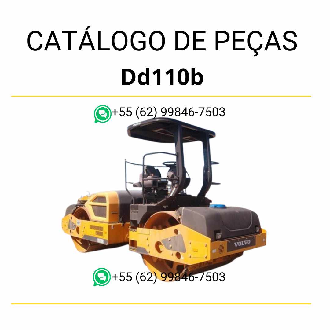 Catálogo Volvo DD110B em PDF, guia técnico completo em português com códigos de peças, ilustrações e diagramas originais