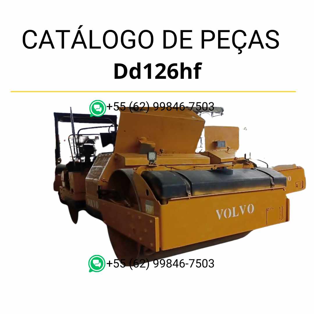 Catálogo em PDF da Volvo DD126HF em português, com códigos de peças, listas detalhadas e diagramas técnicos para manutenção