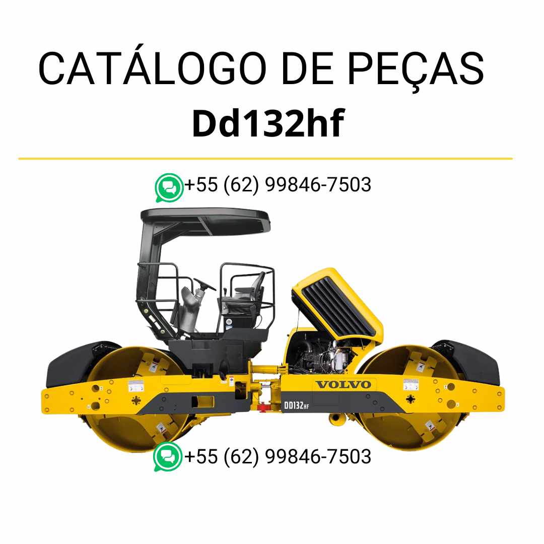 Catálogo de peças Volvo DD132HF em PDF, idioma português, com diagramas técnicos e identificação completa de componentes originais