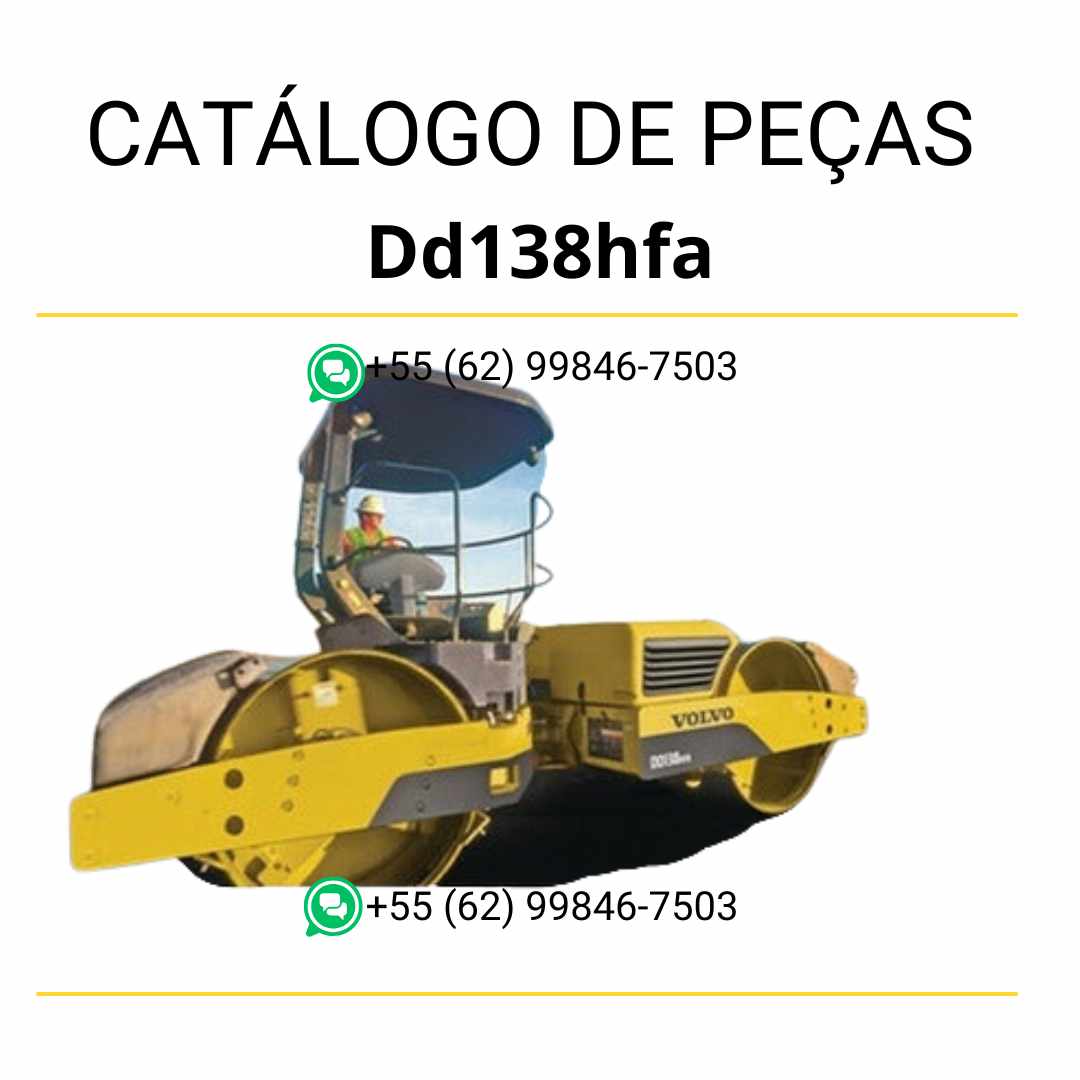 Catálogo de peças em PDF do compactador de asfalto Volvo DD138HFA – diagramas técnicos e conteúdo completo em português