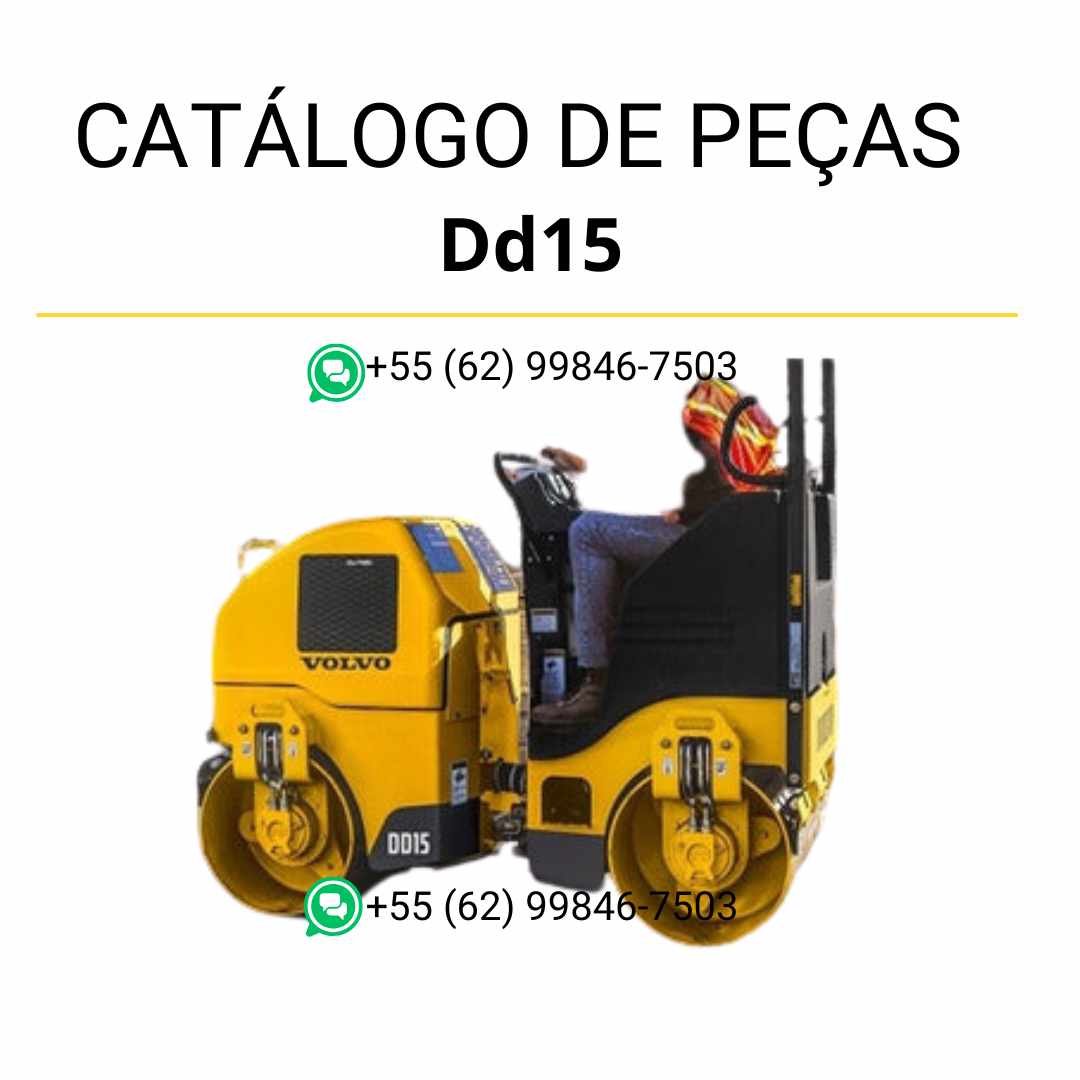Catálogo de peças Volvo DD15 em PDF, idioma português, com diagramas técnicos, códigos originais e vistas explodidas detalhadas