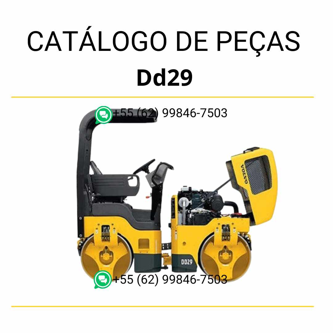 Catálogo de peças Volvo DD29 em PDF, com diagramas, códigos e descrição detalhada dos componentes — material técnico em português