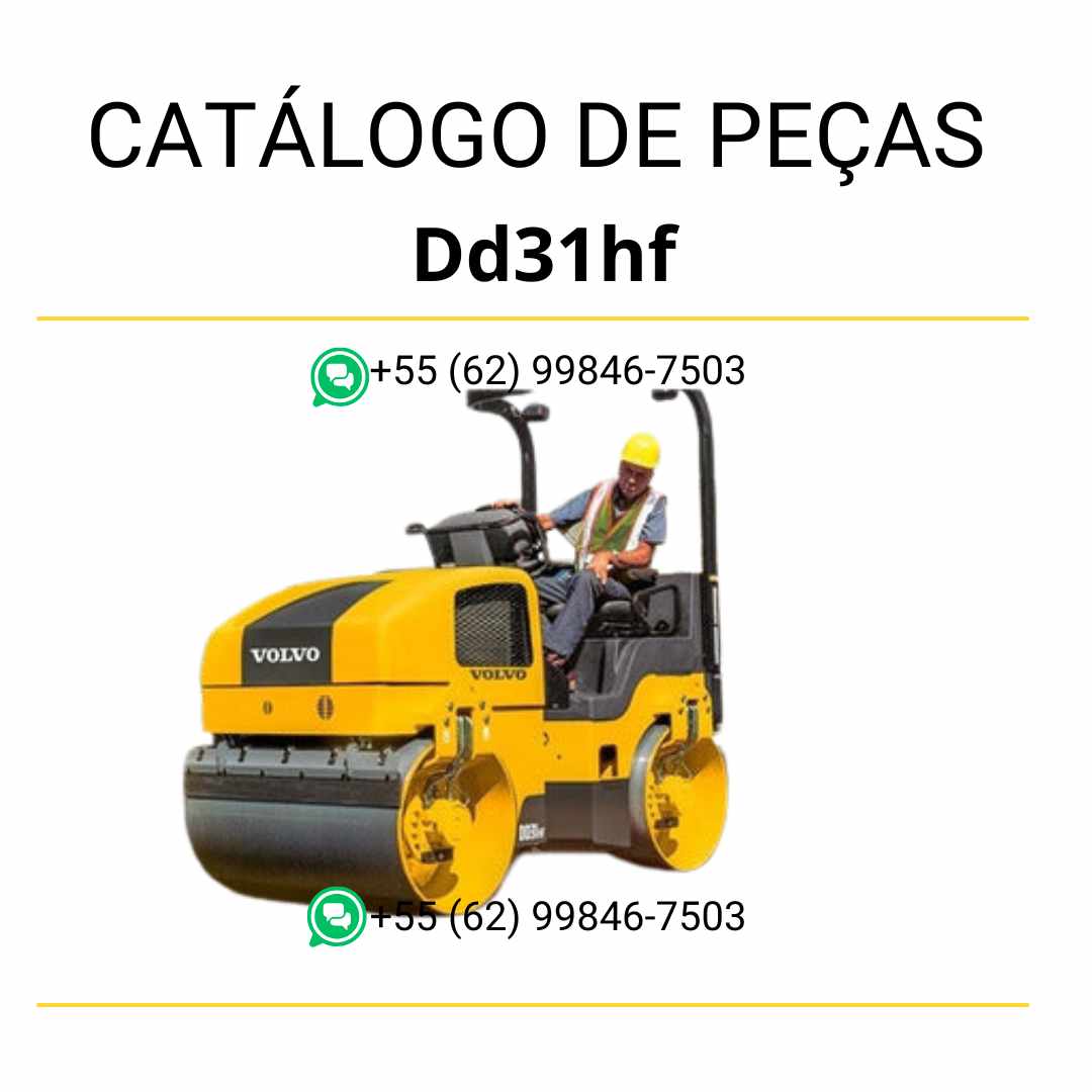 Catálogo de peças Volvo DD31HF em PDF, com lista técnica em português, diagramas detalhados e códigos para manutenção precisa
