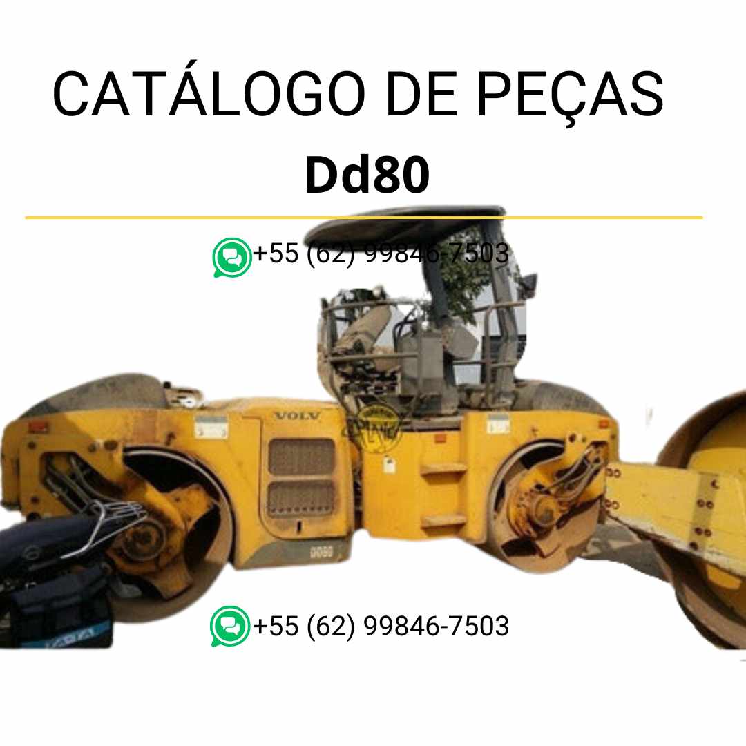 Catálogo de peças Volvo DD80 em PDF, com listas, códigos e diagramas detalhados em português para manutenção eficiente.