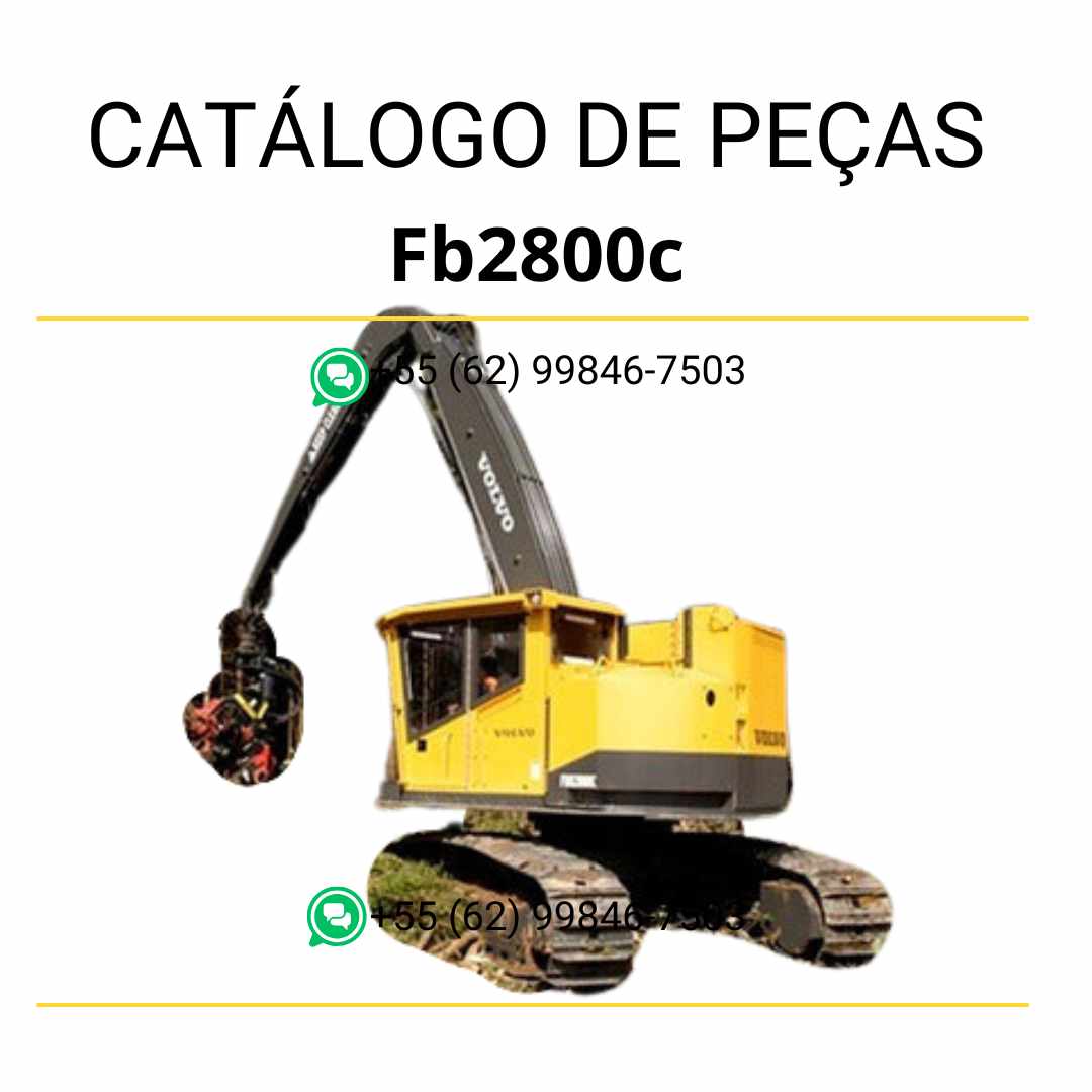 Catálogo PDF em português com lista de peças da retroescavadeira Volvo FB2800C para manutenção e reposição