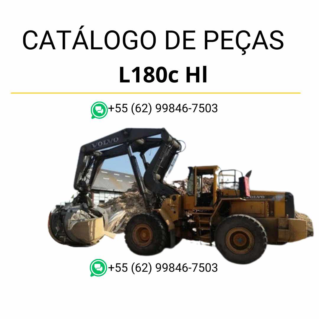 Catálogo de peças em PDF da carregadeira Volvo L180C HL – conteúdo técnico em português com diagramas e códigos completos