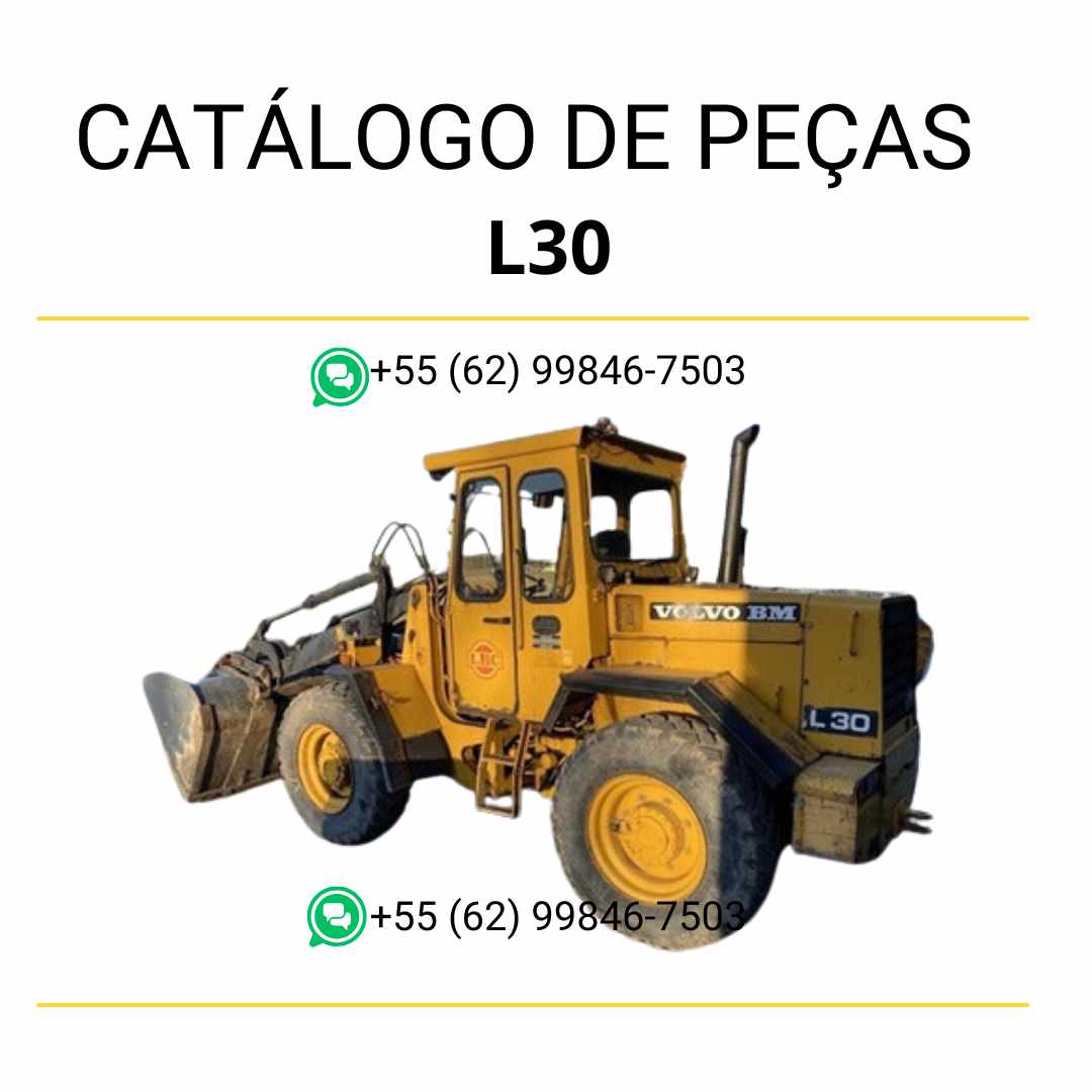Catálogo de peças em PDF da carregadeira compacta sobre rodas Volvo L30B – manual técnico em português com diagramas e códigos