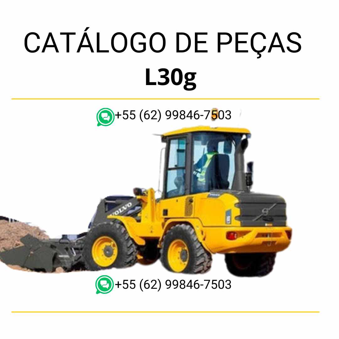Catálogo de peças em PDF da carregadeira compacta sobre rodas Volvo L30G – conteúdo em português com diagramas e códigos detalhados