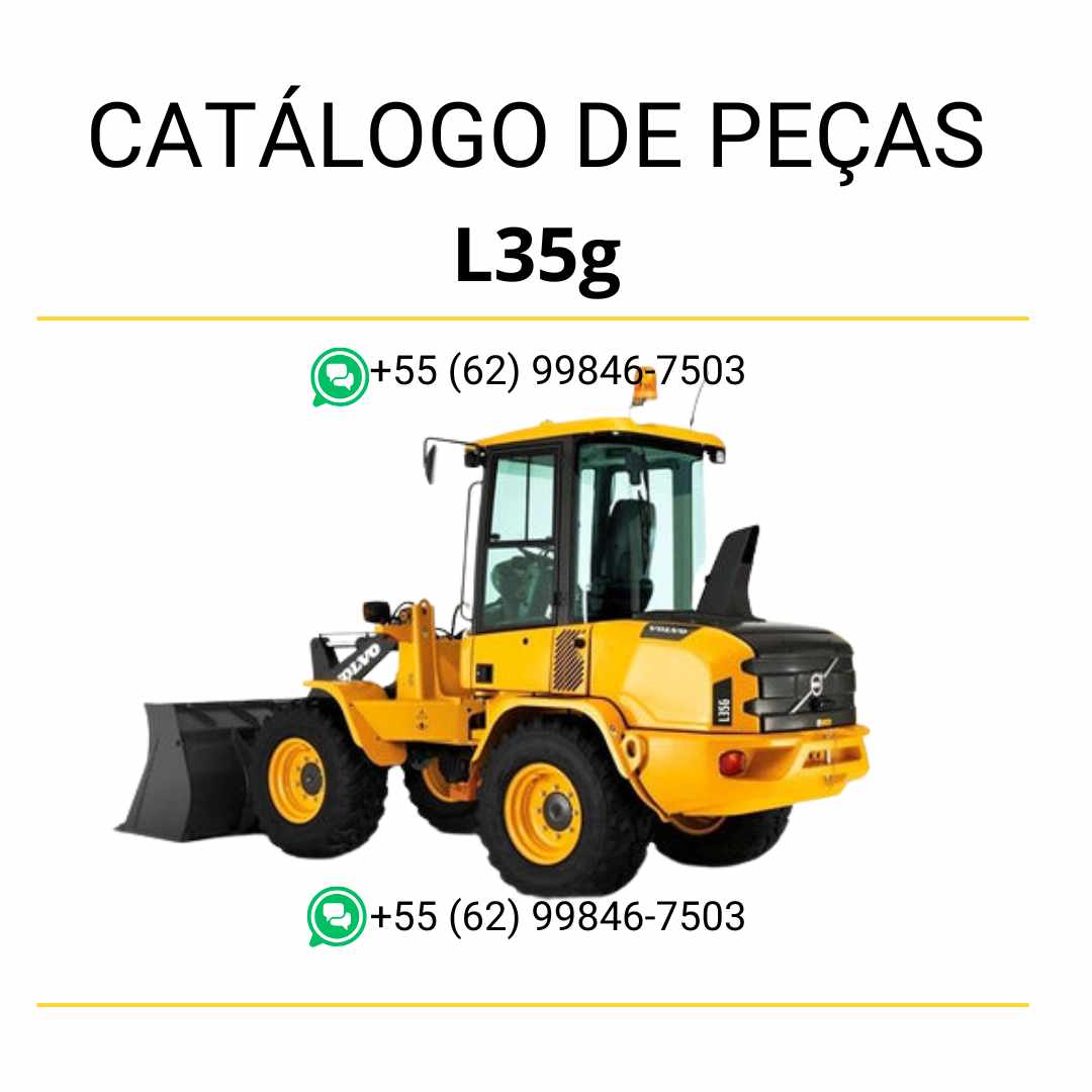 Catálogo de peças em PDF da carregadeira compacta sobre rodas Volvo L35G – conteúdo técnico em português com diagramas completos