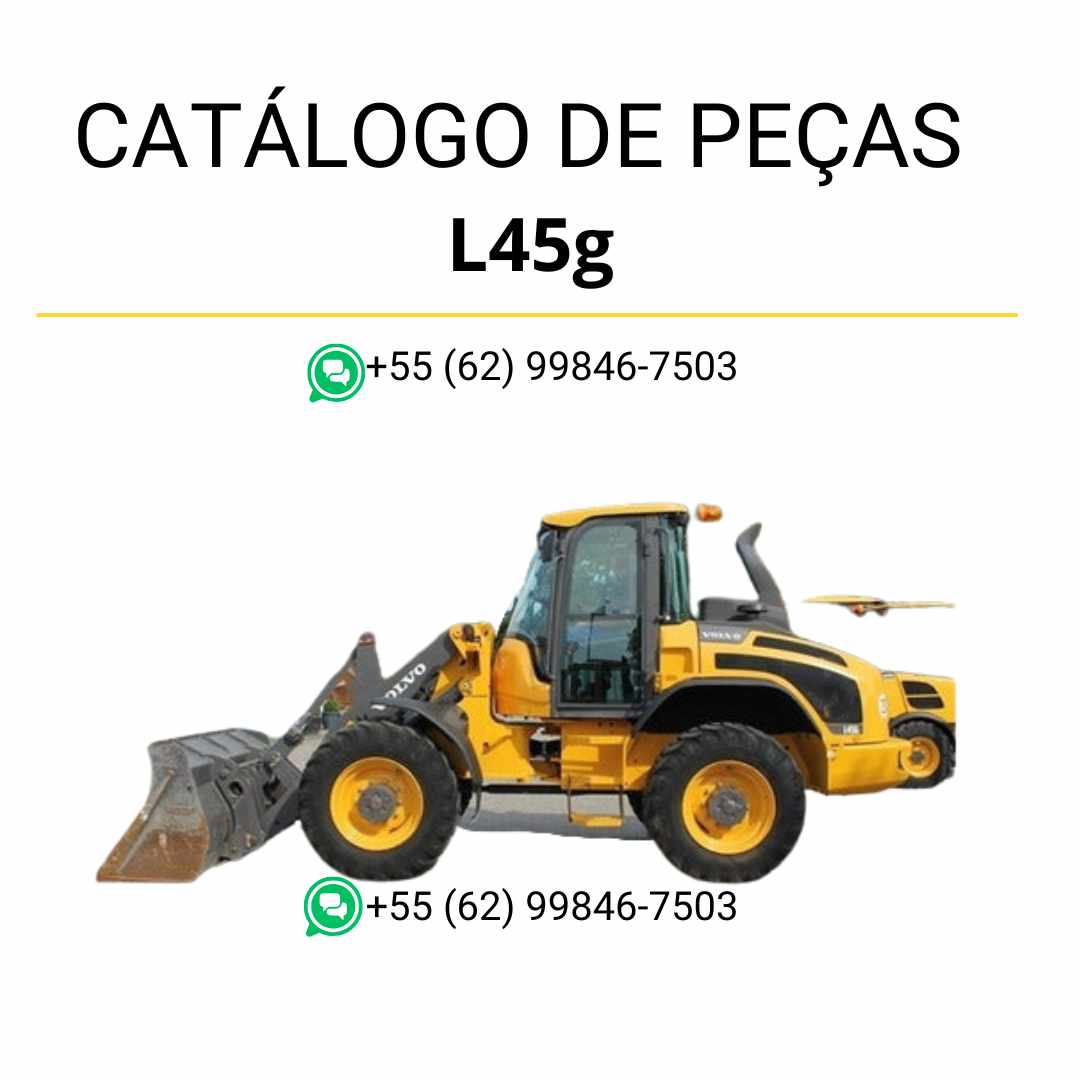 Catálogo de peças em PDF da carregadeira compacta sobre rodas Volvo L45G – conteúdo técnico em português com diagramas e listas detalhadas