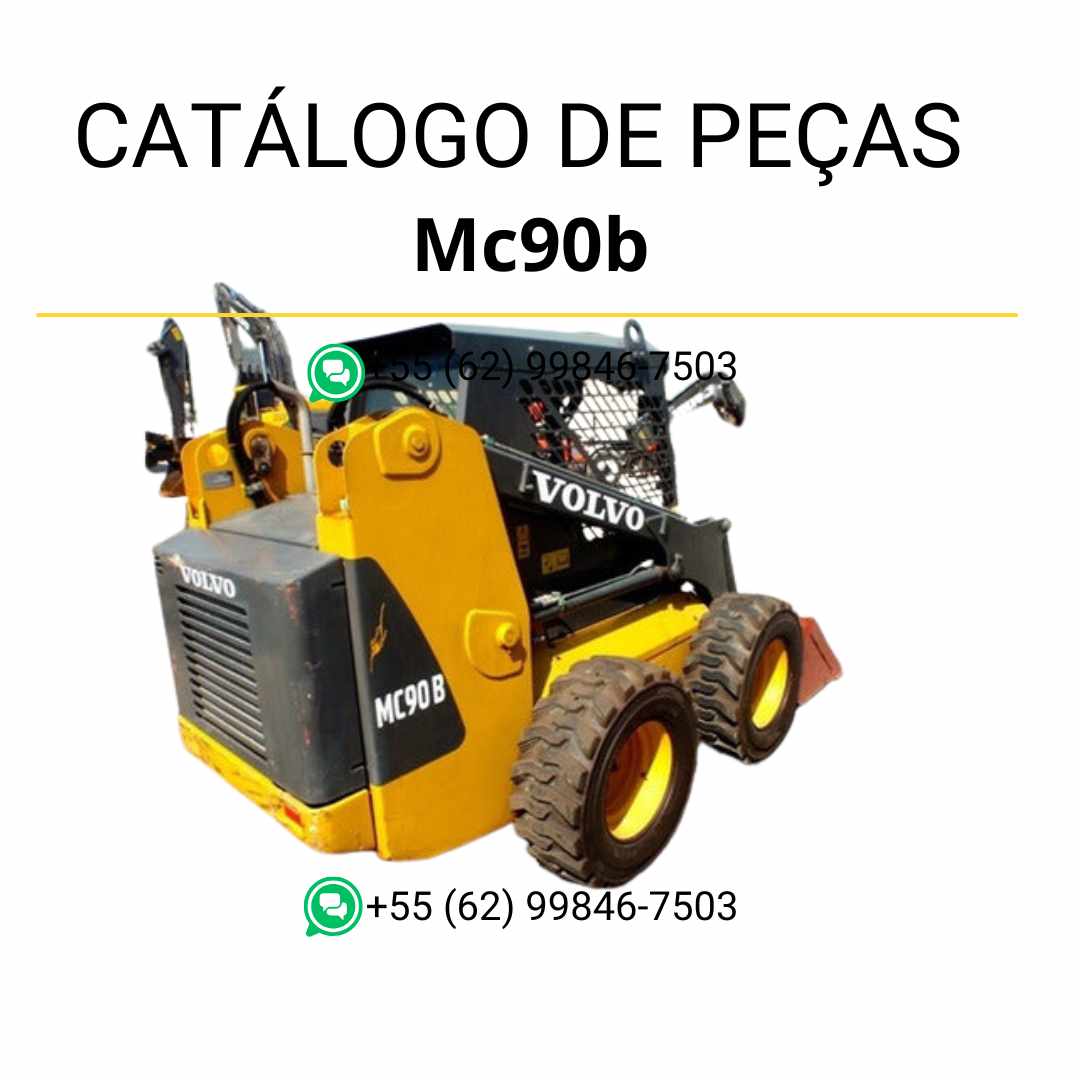 Catálogo de peças Volvo MC90B em PDF, com listas e diagramas completos, disponível em português para minicarregadeiras