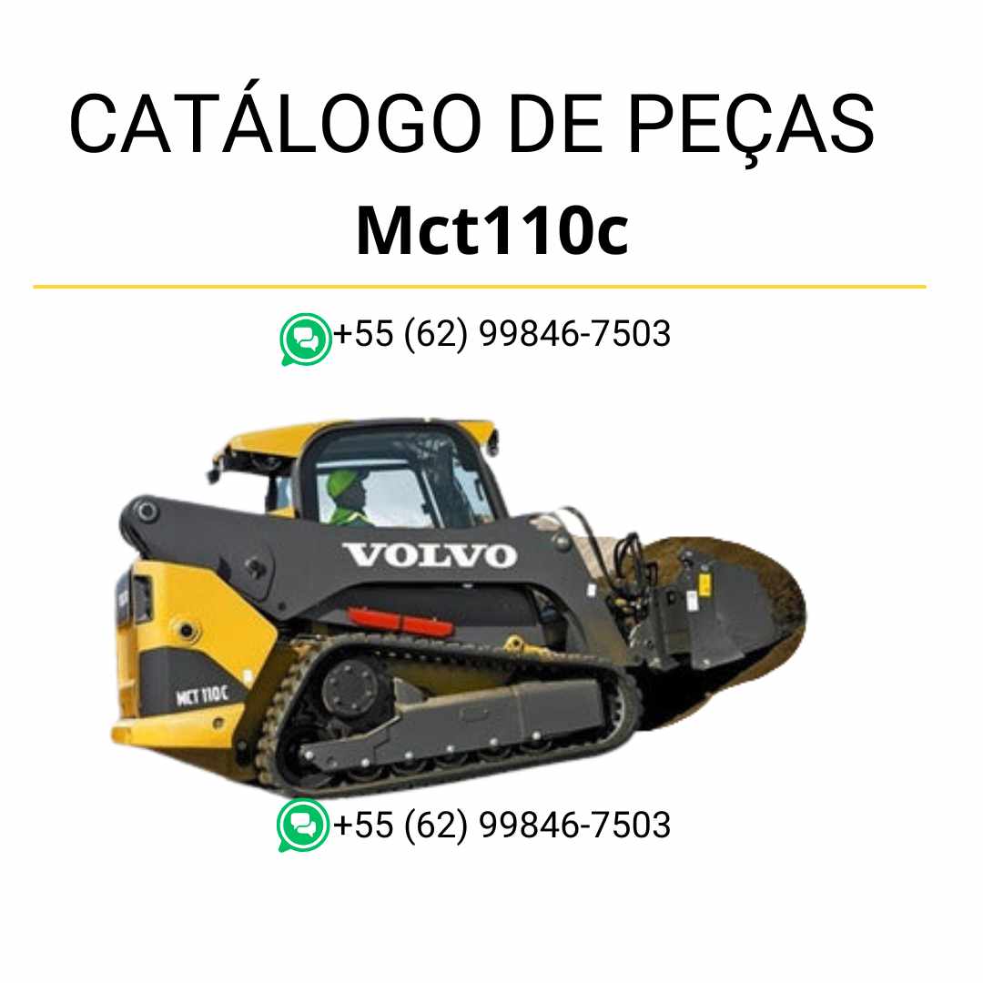 Catálogo de peças da minicarregadeira Volvo MCT110C em PDF, com conteúdo em português e diagramas técnicos completos