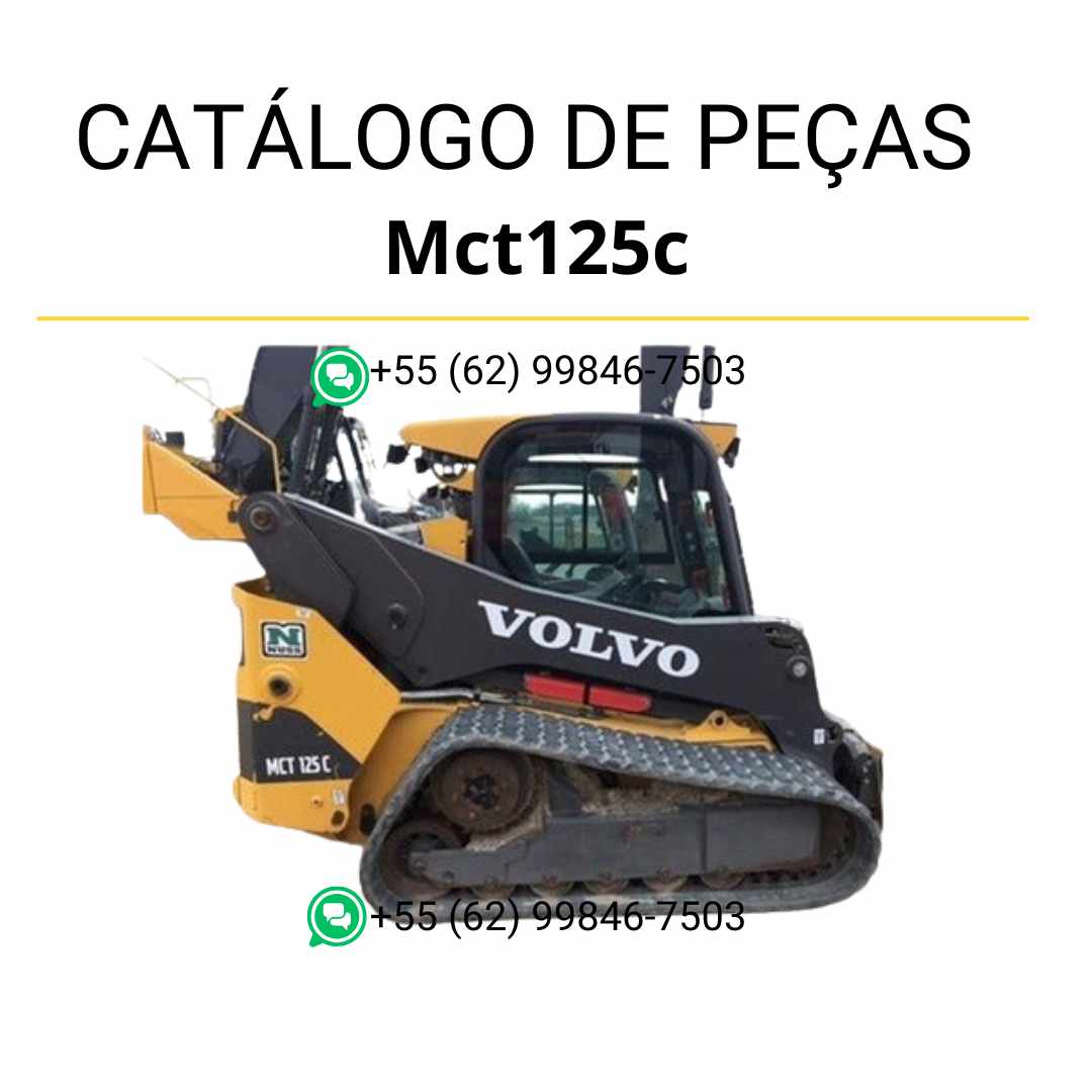 Catálogo em PDF das peças da minicarregadeira Volvo MCT125C, com conteúdo técnico completo em português e diagramas detalhados